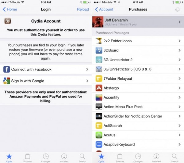 終于跟上扁平化潮流，Cydia界面風(fēng)格更新