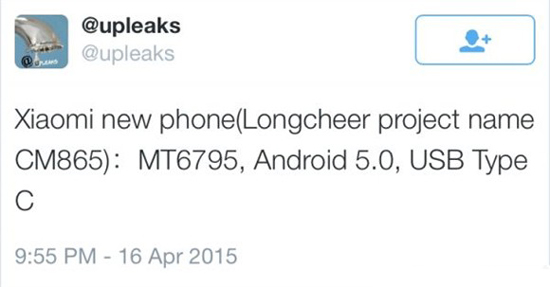 緊逼樂(lè)視，傳小米將發(fā)USB-C接口新紅米