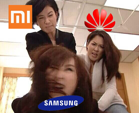 小米/華為爭當(dāng)中國第一，三星已哭暈廁所