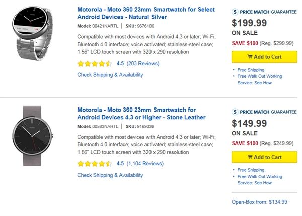 Moto 360售價(jià)腰斬：迄今最美智能表