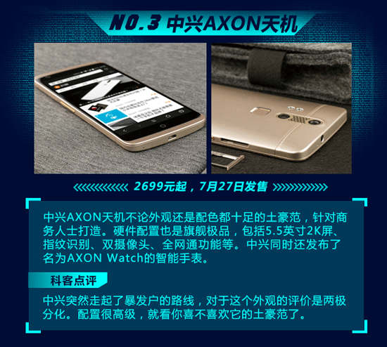 Top10：屌絲土豪全覆蓋，7月新機(jī)一圖看