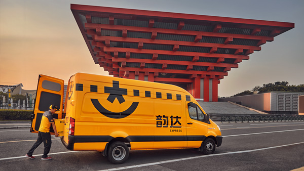 萌黃色好醒目，韻達(dá)速遞發(fā)布新Logo