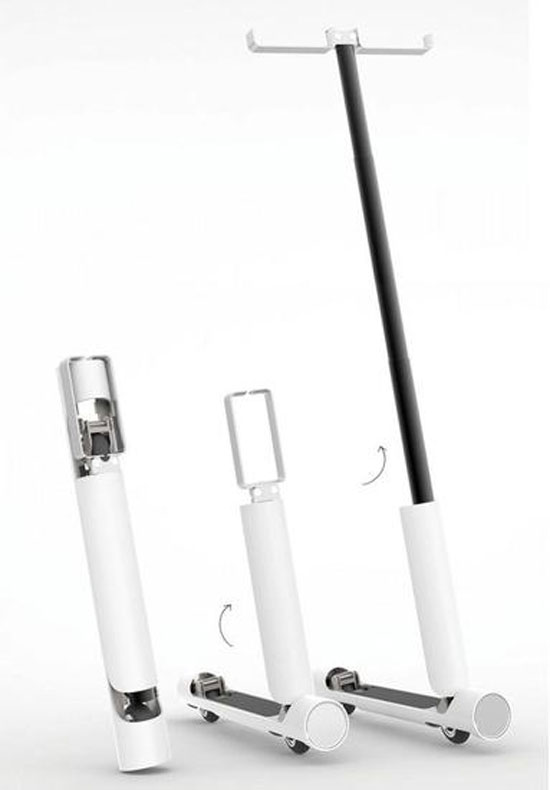 便攜式滑板車，裝上背包就能帶走