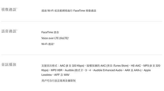 依舊被閹割 國(guó)行版iPhone 6s不支持FaceTime Audio