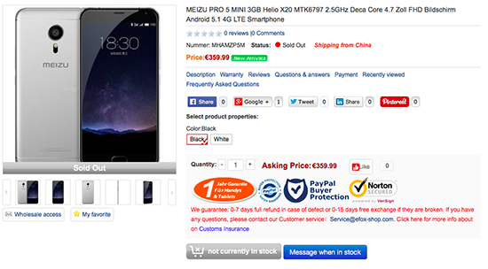 魅族PRO 5 mini消息匯總：外觀/配置/售價(jià)/上市時(shí)間