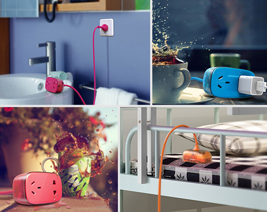 布叮智能插座：多彩透視外觀 防水設(shè)計(jì)不觸電