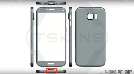 三星Galaxy S7設(shè)計(jì)圖首曝 采用長(zhǎng)方形home鍵 