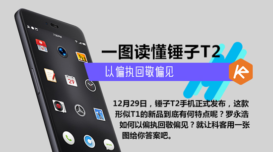 圖姐:一圖讀懂錘子T2 以偏執(zhí)回敬偏見(jiàn)