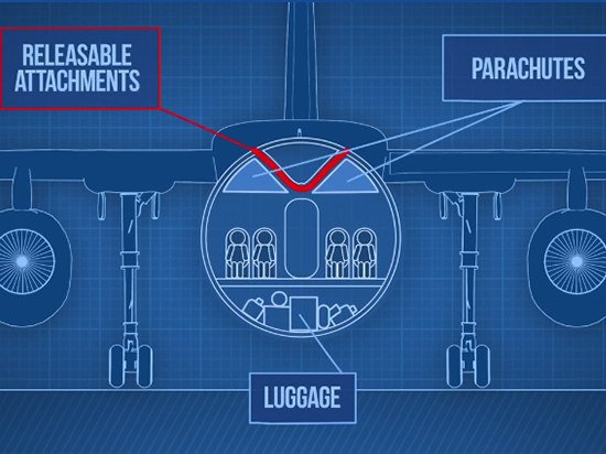 視頻：腦洞大開！飛機與客艙分離設(shè)計可能救你一命