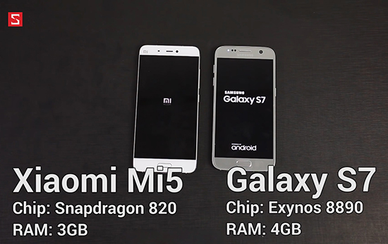 視頻：三星S7對比小米5，小米系統(tǒng)速度再遭碾壓