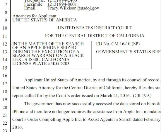 對(duì)峙結(jié)束！FBI已經(jīng)成功破解加密iPhone了