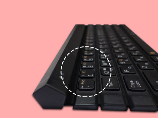 不滾床單滾鍵盤  LG可折疊藍牙鍵盤上手
