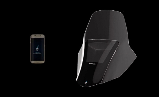 三星或推摩托車智能擋風(fēng)玻璃，可顯示來電和短信 