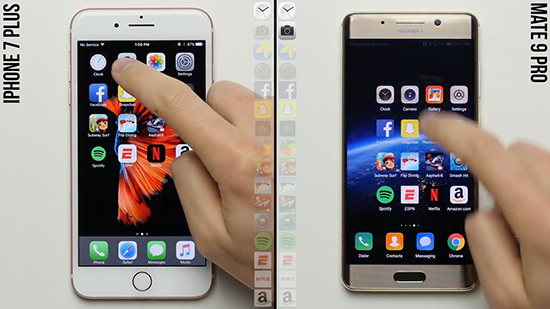 iPhone 7 Plus對(duì)比Mate 9 Pro：速度差10秒