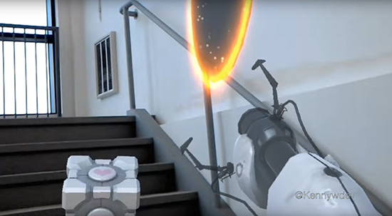 現(xiàn)實(shí)世界也能自由穿梭！有人造了MR版《傳送門(mén)》