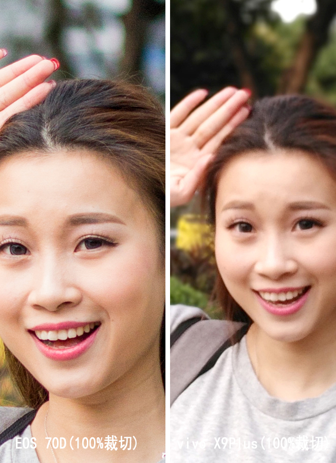 手機(jī)雙攝贏單反？vivo X9Plus自拍VS佳能70D