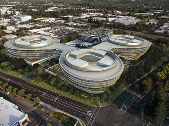 蘋果另一總部低調(diào)施工 外形酷似Mac電腦命令鍵