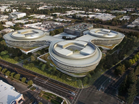 蘋果另一總部低調(diào)施工 外形酷似Mac電腦命令鍵