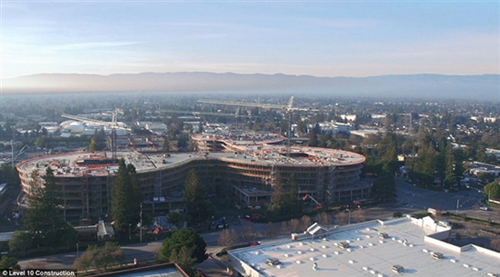 蘋果另一總部低調(diào)施工 外形酷似Mac電腦命令鍵