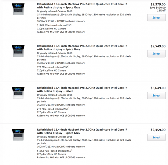 Touch Bar版MacBook Pro翻新機(jī)也來了！但依然買不起啊