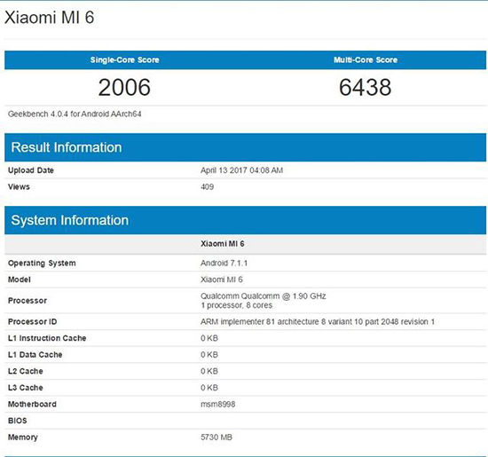 1999元或許將成為歷史？ 小米6傳聞匯總