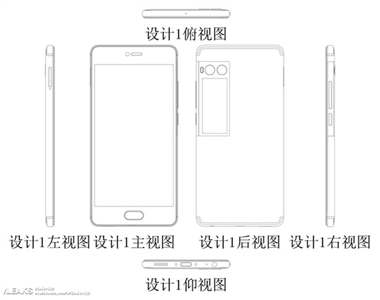 魅族PRO 7外觀專利和渲染圖齊流出：背面副屏什么鬼？