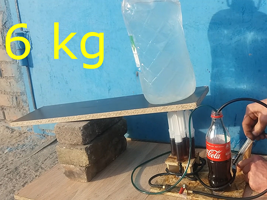 這是真的！一瓶可樂和注射器就能頂起一輛汽車