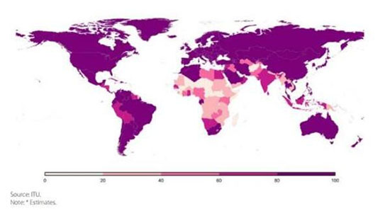 全球網(wǎng)民約四分之一是年輕人：多來(lái)自中國(guó)和印度