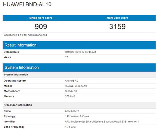華為榮耀首款全面屏手機(jī)7X全曝光：售價1799元起