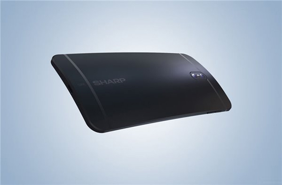 無邊框夏普Curve概念手機(jī)：機(jī)身是彎的 屏下指紋加持