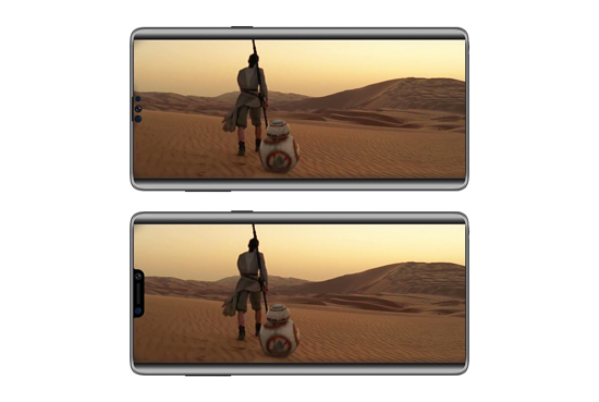 三星真全面屏新專利曝光：開孔可隱藏，顏值比蘋果劉海屏高太多！