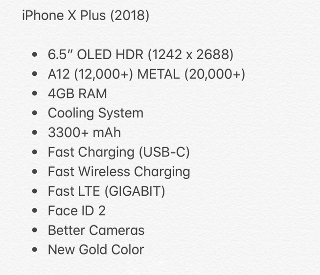 蘋(píng)果新iPhone Xs Plus配置曝光：A12處理器加持 售價(jià)要破萬(wàn)