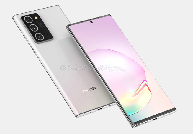 三星Note20 Ultra渲染圖意外曝光：對(duì)勁了！新配色很贊