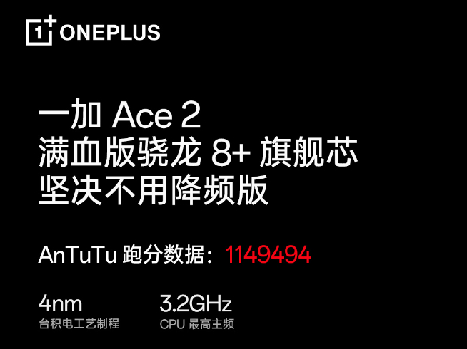 一加Ace2定檔2月7日發(fā)布：滿血驍龍8+加持！但還是在套娃？