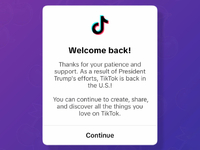 鬧劇這就結(jié)束了？關(guān)停僅僅14個(gè)小時(shí)！TikTok光速?gòu)?fù)活